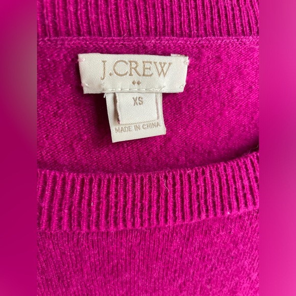 J. Crew Fuchsia crew neck sweater - Picture 2 of 3